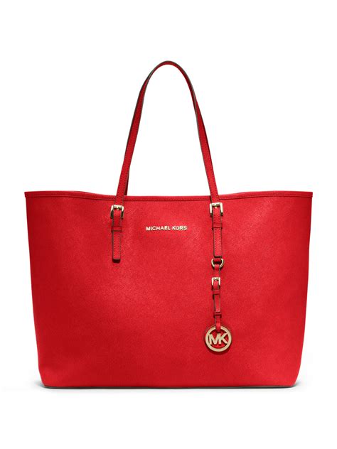 michael kors jet set travel tote red|michael kors jet set luggage.